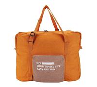 Fcuajdkq naranja impermeable bolsa cosmética nylon gran capacidad mujeres bolsa plegable viaje equipaje de mano organizador de embalaje