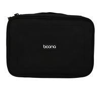 Fcuajdkq negro 3 impermeable maquillaje bolsa cosmética viaje organizador mini tren caso con divisores ajustables para cosméticos cepillos de maquillaje