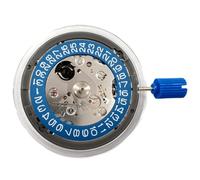 Fcuajdkq NH35A Movimiento Mecánico de Alta Calidad NH35 Rueda de Calendario Azul 24 Remontaje Automático Alta Precisión Fácil de Usar, plateado y azul.