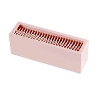 Fcuajdkq Organizador de Soporte de Cepillos de Maquillaje, Almacenamiento de Pantalla de Soporte de Secado de Aire de Vanidad de Silicona para Cepillar, Delineadores de ojos Etc. (Rosa)