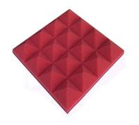 Fcuajdkq Paneles de Espuma de Estudio Acústico de 4 Piezas Espuma de Aislamiento Acústico Azulejos de Absorción de Sala de Estudio de Tratamiento de Sonido Insonorizado Rojo