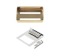 Fcuajdkq para de guitarra Humbucker de dos líneas con 6 sillines de rodillo, puente de guitarra Humbucker de 6 cuerdas