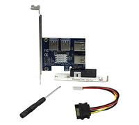 Fcuajdkq PCIe 1 a 4 PCI Express 16X Slots Tarjeta de Transferencia Combo Adecuado para Minero BTC Dispositivos