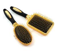 Fcuajdkq Peine un Cabello Peine de Masaje de Cabello Cepillo de Pelo de Nylon Mujeres Rizado Desenredar Cepillo de Pelo Herramienta de Peluquería o Negro