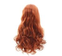 Fcuajdkq Peluca con Frente de Encaje de 24 Pulgadas Peluca Sintética con Sensación de Cabello Humano Lacio y Rizado Peluca Ondulada Larga Natural