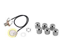 Fcuajdkq Perilla de volumen para guitarra eléctrica, bajo, potenciómetro, tapa de acorde y transductor de guitarra, amplificador precableado, conector piezoeléctrico