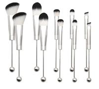 Fcuajdkq - Pinceles de maquillaje con cuentas (10 unidades, para maquillaje, para manualidades, pinceles de maquillaje, con cuentas y perlas