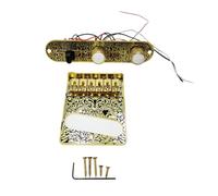 Fcuajdkq Placa de Control Precableada y Placa de Puente para Guitarra Eléctrica TL de 6 Cuerdas con Sillín de Rodillos, Repuestos Dorados