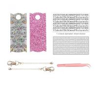 Fcuajdkq Placas Nominativas Etiquetas Nominativas para Vaso de Botella de Agua Accesorios de Acrílico Charms para Vaso con Tapa Toppers B
