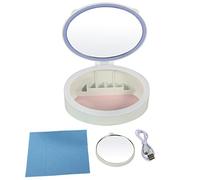 Fcuajdkq recargable caja de maquillaje luz adicional espejo espejo espejo LED espejo escritorio luz auxiliar espejo de baño,