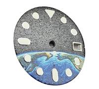 Fcuajdkq - Reloj con diseño estrellado de verde 28,5 mm para esfera de reloj con movimiento NH35 NH36 NH70, Foto a color.