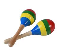 Fcuajdkq Sonajeros de percusión a mano Maracas, Instrumento musical Rumba Shaker de madera para niños adultos, juego de 2 fáciles de usar, 20 x 6 cm