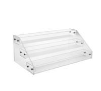 Fcuajdkq - Soporte de CD de acrílico transparente de 3 niveles, soporte de almacenamiento en cascada para CD