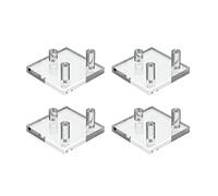 Fcuajdkq - Soporte de pantalla de acrílico (4 piezas, para geodos de coral fósil mineral, objetos pequeños de colección, S