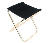 Fcuajdkq Taburete Plegable para Acampar Al Aire Libre, Silla de Aleación de Aluminio Dorado con Bolsa, Asiento para Taburete, Pesca, Camping, Negro