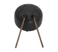 Fcuajdkq Tambor de lengua de acero 8 notas 5 pulgadas Tambor de depósito Chakra Bolsa de almacenamiento de percusión de acero y mazos (negro)