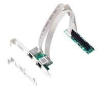 Fcuajdkq Tarjeta de Red Nic Ethernet de 2,5 G con Puerto Doble M.2, Tamaño M.2 de 22 X 80 mm, Clave B y Clave M, Chipset RTL8125B de 2500 Mbps