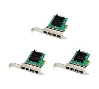 Fcuajdkq Tarjeta de red PCIE PCI-E X1 de 4 puertos Gigabit Ethernet para Love Fast Sea Spider ROS (3 unidades)