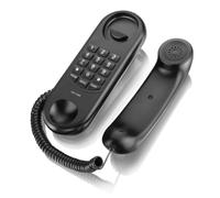 Fcuajdkq TCF1000 TeléFono de Pared para Escritorio con Rellamada y Memoria Flash TeléFono de Hotel, Ascensor, ExtensióN TelefóNica para Oficina en Casa