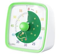 Fcuajdkq Temporizador visual de 60 minutos con luz , temporizador de cuenta regresiva, temporizador Pomodoro con diseño arcoiris para niños y adultos, verde