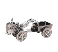 Fcuajdkq Tractor de Hierro Forjado, Modelo de Coche Retro, Adorno de Coche, Foto en Forma de Tractor, DecoracióN de Escritorio, DecoracióN del Hogar, Tractor Vintage-A