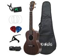 Fcuajdkq Ukelele Concierto Set 23 Pulgadas Madera de Palisandro Ukelele Acústico 4 Cuerdas Instrumento Musical Guitarra Hawaiana