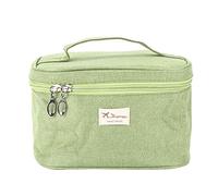 Fcuajdkq verde moda cosmética caja de mano cosmética bolso mujeres gran capacidad almacenamiento casual bolso viaje bolsa de aseo maquillaje