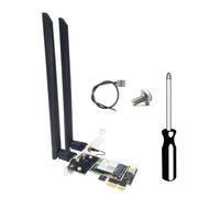 Fcuajdkq WiFi 7 BE200 Pcie Tarjeta WiFi InaláMbrica Bluetooth 5.4 Tri Band 2.4G/5G/6GHz Tarjeta de Red InaláMbrica BE200 para Win11