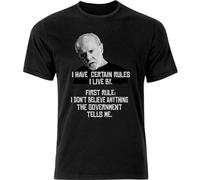 FCVesdxa44 George Carlin Government Lies Men's T Shirt Black M