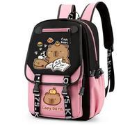 FCXVXCL Capybara Mochila Niña Niño, Mochila Bolsa para la Escuela Mochilas Infantil Viaje para Al aire libre Primaria y Secundaria Cómodo y Transpirable Mochilas A