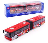 FCXVXCL Juguetes de autobús con caja, modelo de juguete de inercia de autobús, juguete de coche, juguete de ciudad para niños, regalo de cumpleaños, recuerdos de fiesta, color rojo