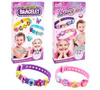 FCXVXCL Kit de fabricación de pulseras de amistad, kit de pulseras de goma personalizadas, artes y manualidades para todos los usuarios, pulsera de amistad para fiestas de cumpleaños, viajes, Año