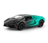 FCXVXCL Modelo de Coche 2 Piezas Fundida a Presión Coche Juguete Aleación Función Retroceso con Puertas Abatibles y Neumáticos de Goma Mini Vehículo Juguete Regalo para Niños Negro