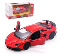 FCXVXCL Modelo de Coche Lamborghini Realista Coche A Escala 1:36 Vehículos Juguete Modelo Coches Fundidos A Presión Pieza de Colección Regalos Autos para Niños y Niñas Rojo