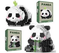 FCXVXCL Panda Bloques de Construcción, 2PCS Panda Micro Construcciones Mini Building Blocks Mini Bloques Modelo 3D Puzzle Bloque de Construcción Figuras Regalo para Regalo de Cumpleaños