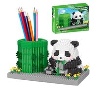 FCXVXCL Panda Soporte Bloques Construcción Panda Abraza el Árbol Mini Bloques de Construcción Juego Bloques Adorable Decoración de Escritorio Regalo para Niñas y Niños 17×9×8.5cm