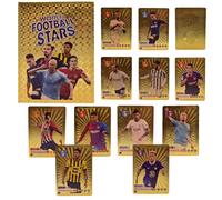 FCXVXCL World Cup Football Star Card, 55 Pieces 2022/2023 Champions League Football Cards, Football Trading Cards, World Cup Trading Cards, Children for Collecting Cards (Golden)