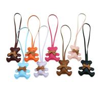 Fcyonixee Juego de dijes para bolsa de animales, llavero de piel sintética con diseño de conejo y gato, colgante de conejo para bolso, espejo retrovisor de coche, mochila, 8 piezas de oso, Small