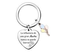 FCZIVA Llaveros Gran Maestra Anillos Mujeres Aprecian Citas Navidad Cumpleaños Día Del Maestro Etiqueta Clave Graduado Gracias Año Nuevo Jubilación Significativo Recuerdo De Estudiantes