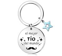 FCZIVA Llaveros Tío Anillos Apreciar Citas Navidad Cumpleaños Hombres Día del Padre Gracias Año Nuevo Jubilación Recuerdo de Sobrina Sobrino Mejor Tío del Mundo