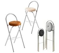 FCZVWPR 1 Taburete De Bar Plegable con Respaldo, Sillas De Bar De Altura De Mostrador De Cocina, Sillas De Taburete De Altura, Almacenamiento Que Ahorra Espacio(Gray,75CM)