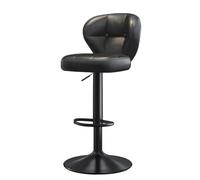 FCZVWPR Silla For Sala De Conferencias, Cómoda Silla For Eventos, Taburetes De Bar De Metal, Base Ampliada, Rotación Libre De 360°, For Pub, Café, Comedor En Casa(Black Chassis,Black)