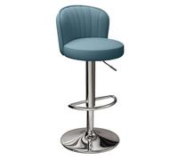 FCZVWPR Sillas De Bar con Altura De Mostrador, Taburetes De Bar Giratorios, con Cojín Y Respaldo Acolchados, For Laboratorio De Tatuajes, Masajes, Salón, SPA, Dibujo(Sky Blue,Silver Feet)