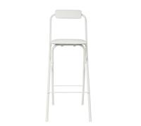 FCZVWPR Taburetes De Bar Plegables Portátiles, Sillas De Recepción, Taburetes De Bar, con Respaldo, For Uso Doméstico, Bares, Islas De Cocina, Mostradores De Cajero(White,65cm)