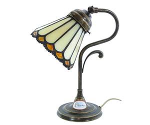 fd-bolletta arredamento e illuminazione Lamparas de mesa, lampara de mesa noche, escritorio, lampara pantalla tiffany lmi3 Medidas: altura 29cm, Ø pantalla 13cm, Ø base 11,5cm