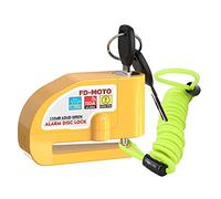 FD-MOTO 110dB Candado de Disco Moto con Alarma Acero 7mm con Cable 1.5M + Bolsa Libre Bloqueo de Moto Motocicleta Antirrobo