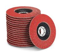 Fd-Workstuff Discos de cerámica de alto rendimiento, 10 unidades, diámetro de 125 mm, grano 80, para metal, grano de cerámica autoafilada, discos de abanico, discos de lijado
