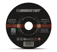 Fd-Workstuff Discos de desbaste, 10 unidades, diámetro de 115 x 6 mm, para amoladora angular o de corte, discos abrasivos, para acero y metal no ferroso