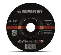 Fd-Workstuff Discos de desbaste, 5 unidades, diámetro de 115 x 6 mm, para amoladora angular o de corte, discos abrasivos, para acero y metal no ferroso