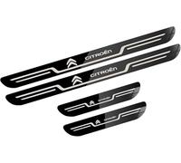 FDAFZCIOK 4 Piezas Pegatinas Protective de Umbral de Puerta de Coche para Citroen C3-XR 2019-2023, Pegatinas de Protección de Pedal Tira Protectora Alféizar,Black